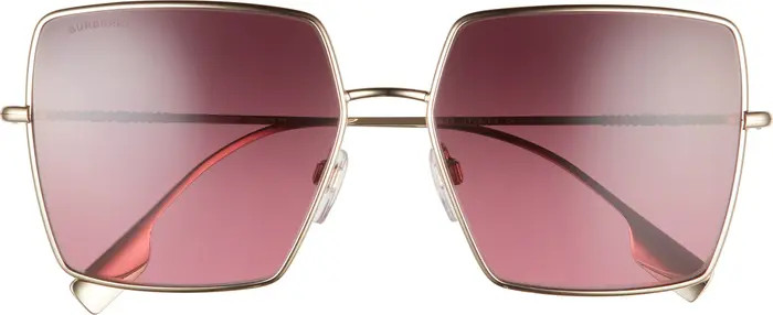 Burberry 58mm Gradient Polarized Square Sunglasses | Nordstrom | Nordstrom