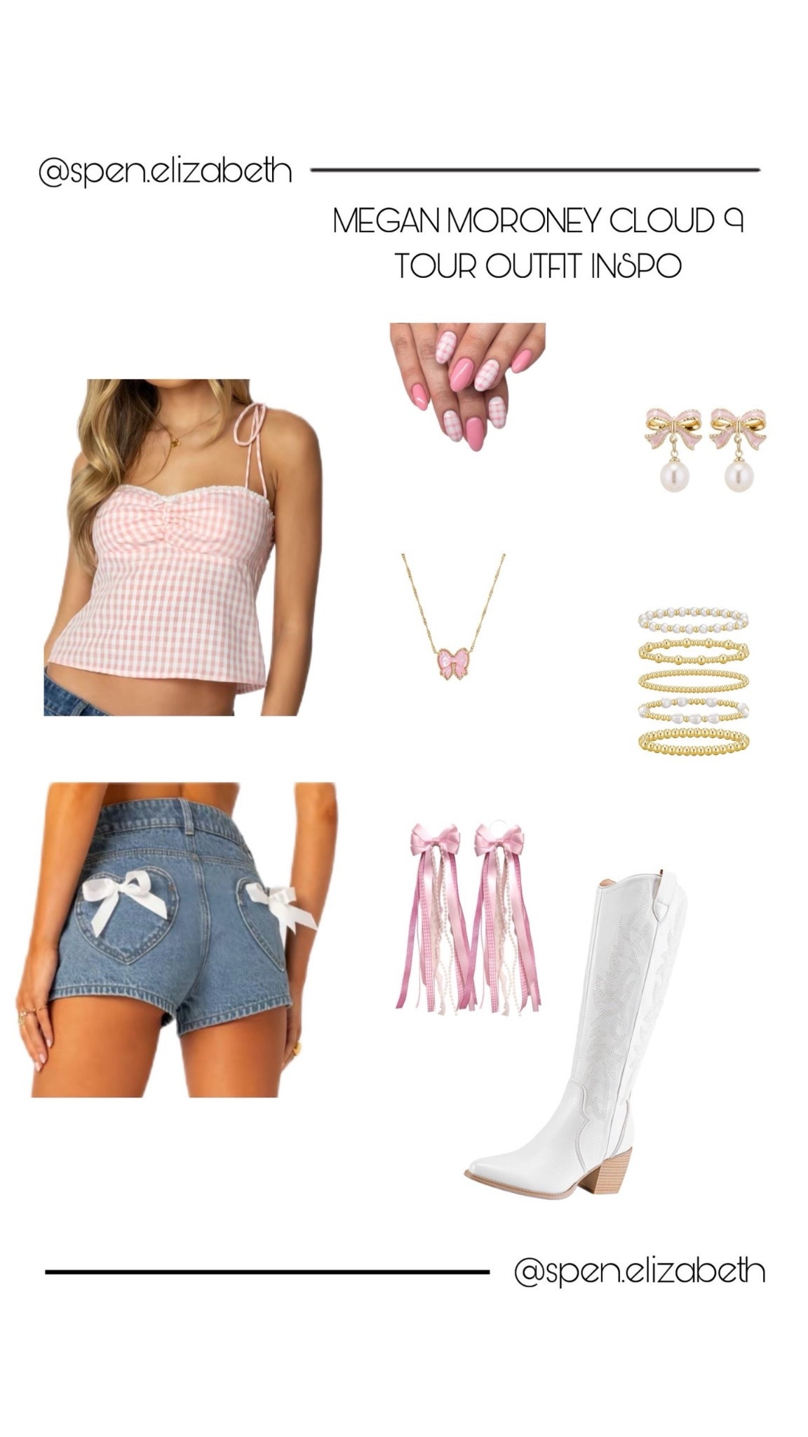 megan moroney cloud 9 tour concert outfit inspo!!
top- edikted
shorts -edikted 
