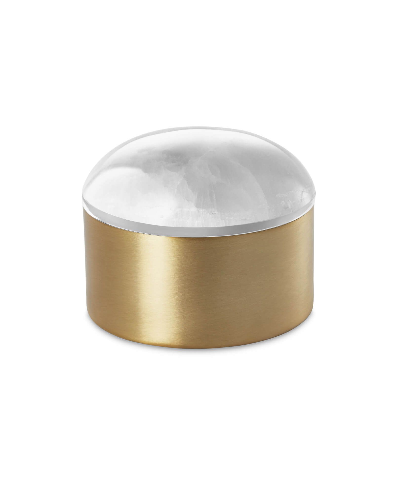 Decorative Brass Dome Box in White Onyx | Kendra Scott