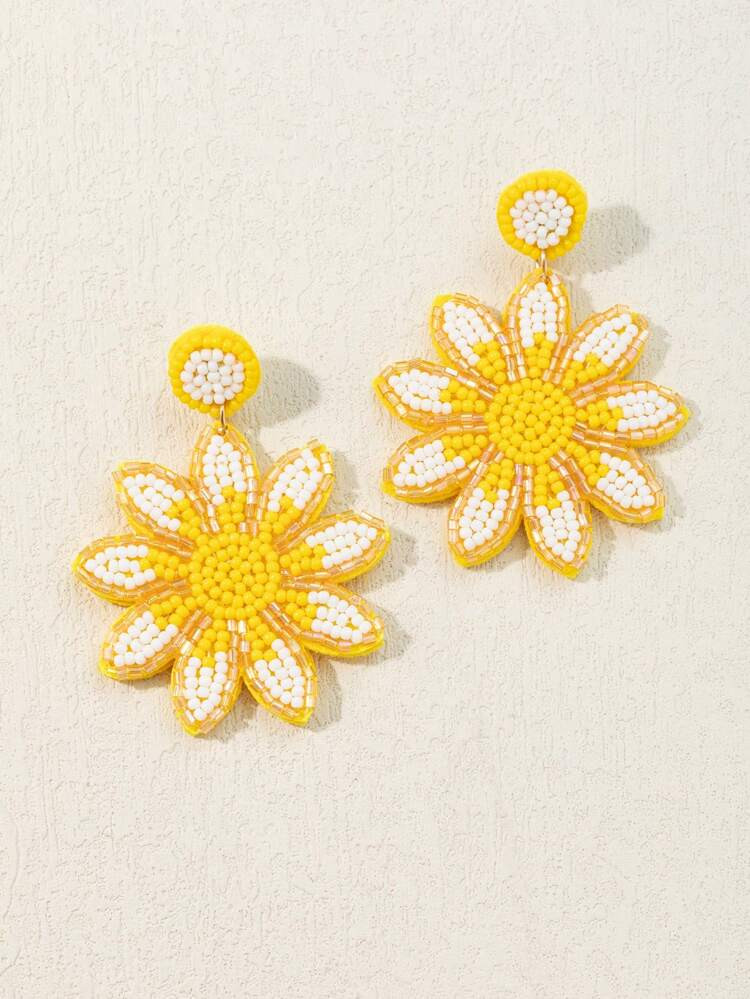 Beaded Flower Drop Earrings
       
              
              $3.70           
        4.97
  ... | SHEIN