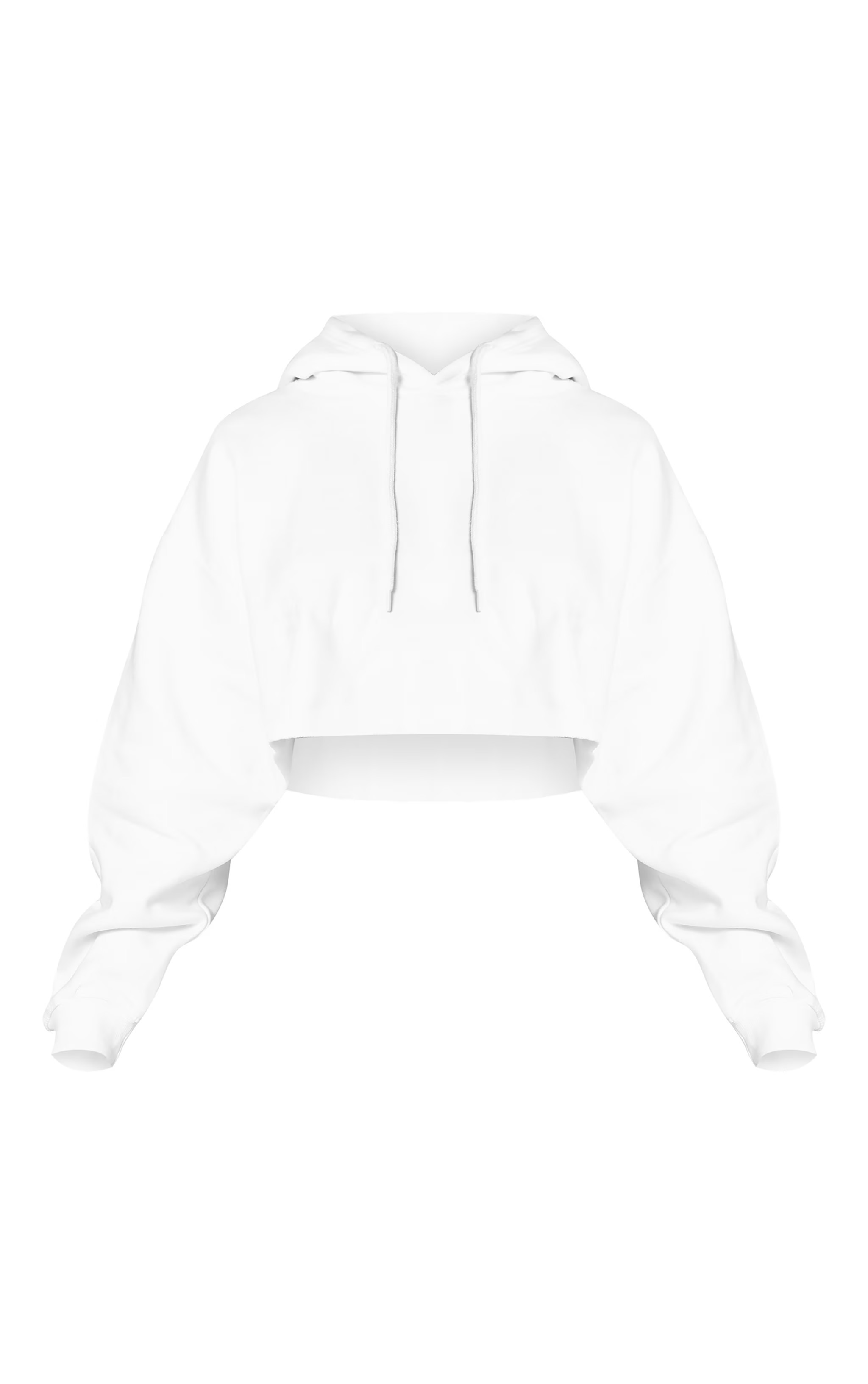 White Oversized Fit Cropped Sweat Hoodie | PrettyLittleThing US