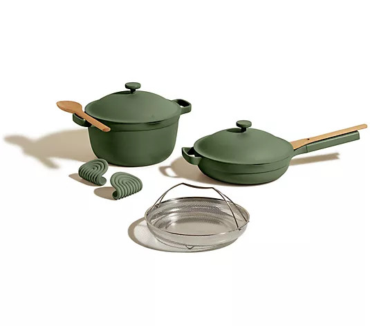 Our Place Home Cook Duo Always Pan & Perfect Pot 2.0 w/ Hot Grips | QVC