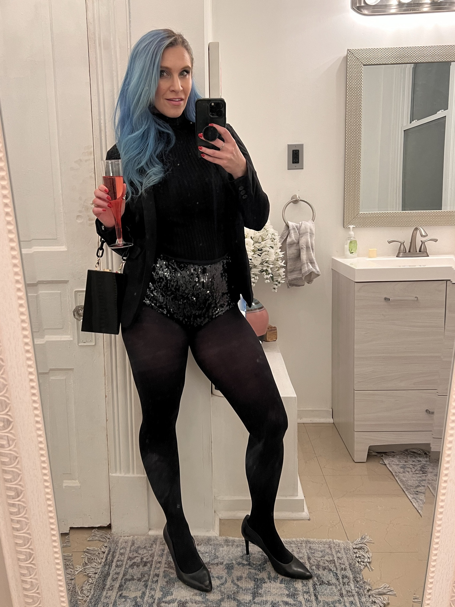 No pants trend holiday party outfit, sequin briefs, no pants outfit, holiday party outfit, NYE outfit, New Year’s Eve outfit, Christmas party outfit 

#LTKHoliday #LTKparties #LTKSeasonal