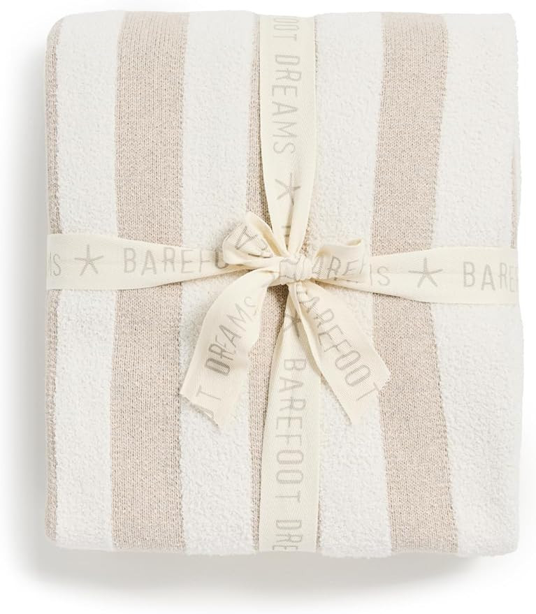 Barefoot Dreams Women's CC Cotton Classic Stripe Throw | Amazon (US)