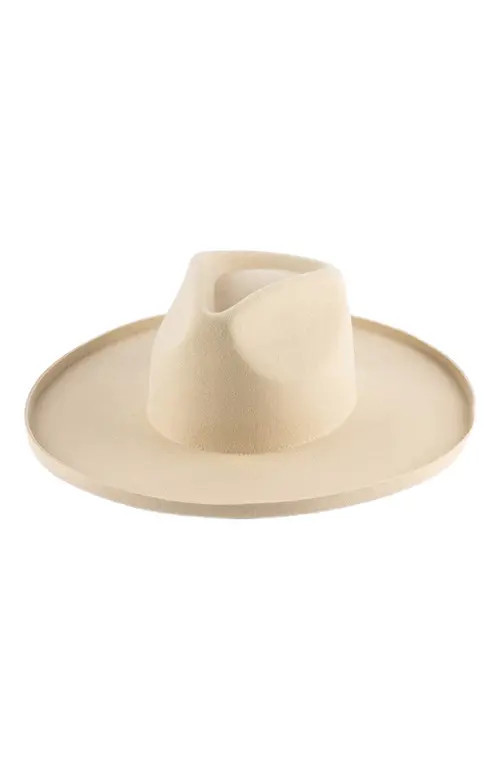 Gigi Pip Amelia Pencil Brim Fedora Hat in Cream at Nordstrom, Size X-Large | Nordstrom