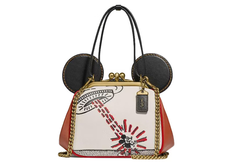 Coach x Disney Mickey Mouse Kisslock Leather Bag Medium Multicolor | StockX