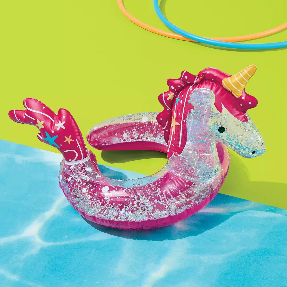 Split Ring Unicorn Glitter Novelty Float - Sun Squad\u2122 Pink | Target