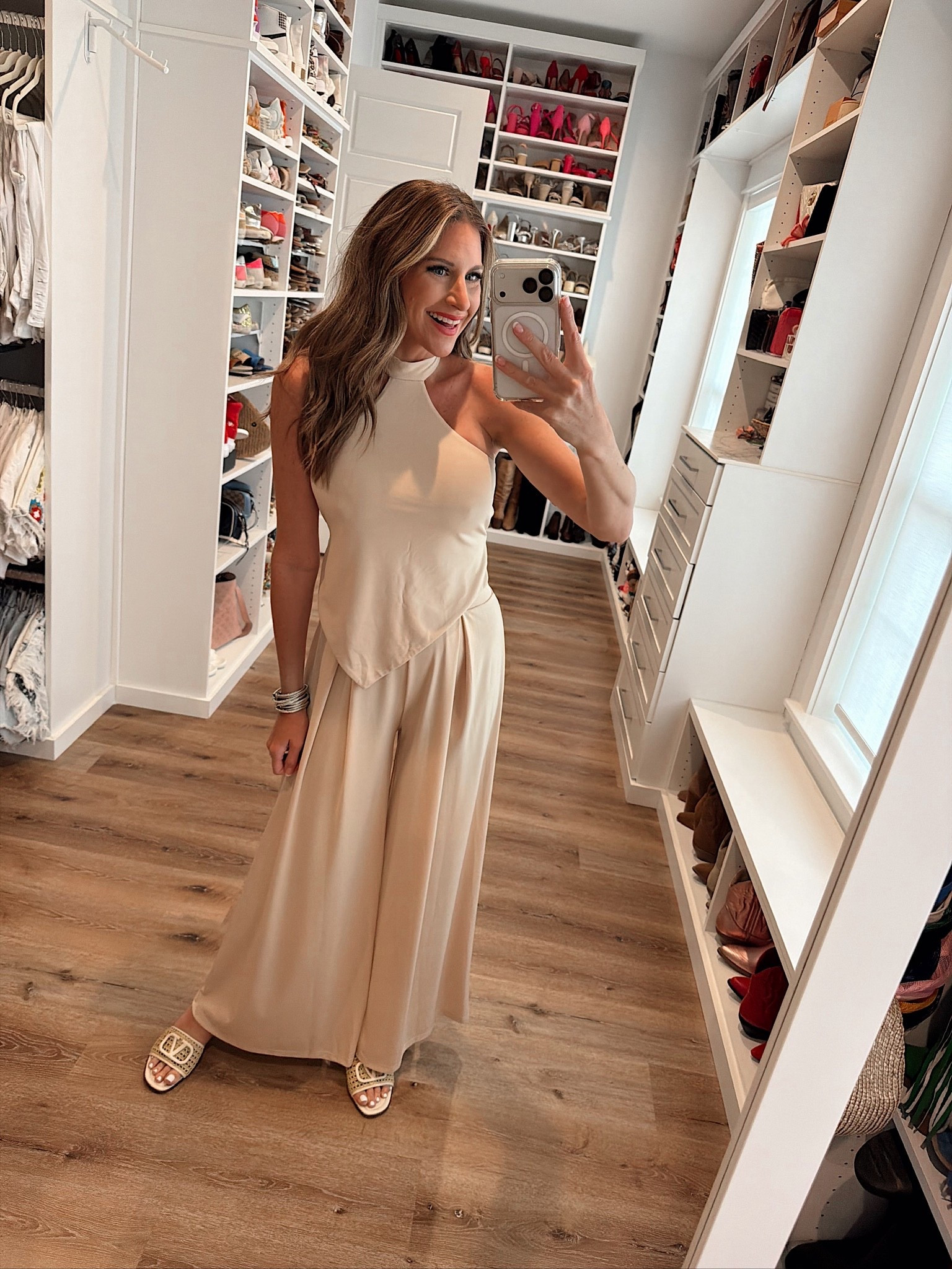 In a small set, sandals and accessories-fits tts.

#LTKSeasonal #LTKgrwm #LTKootd