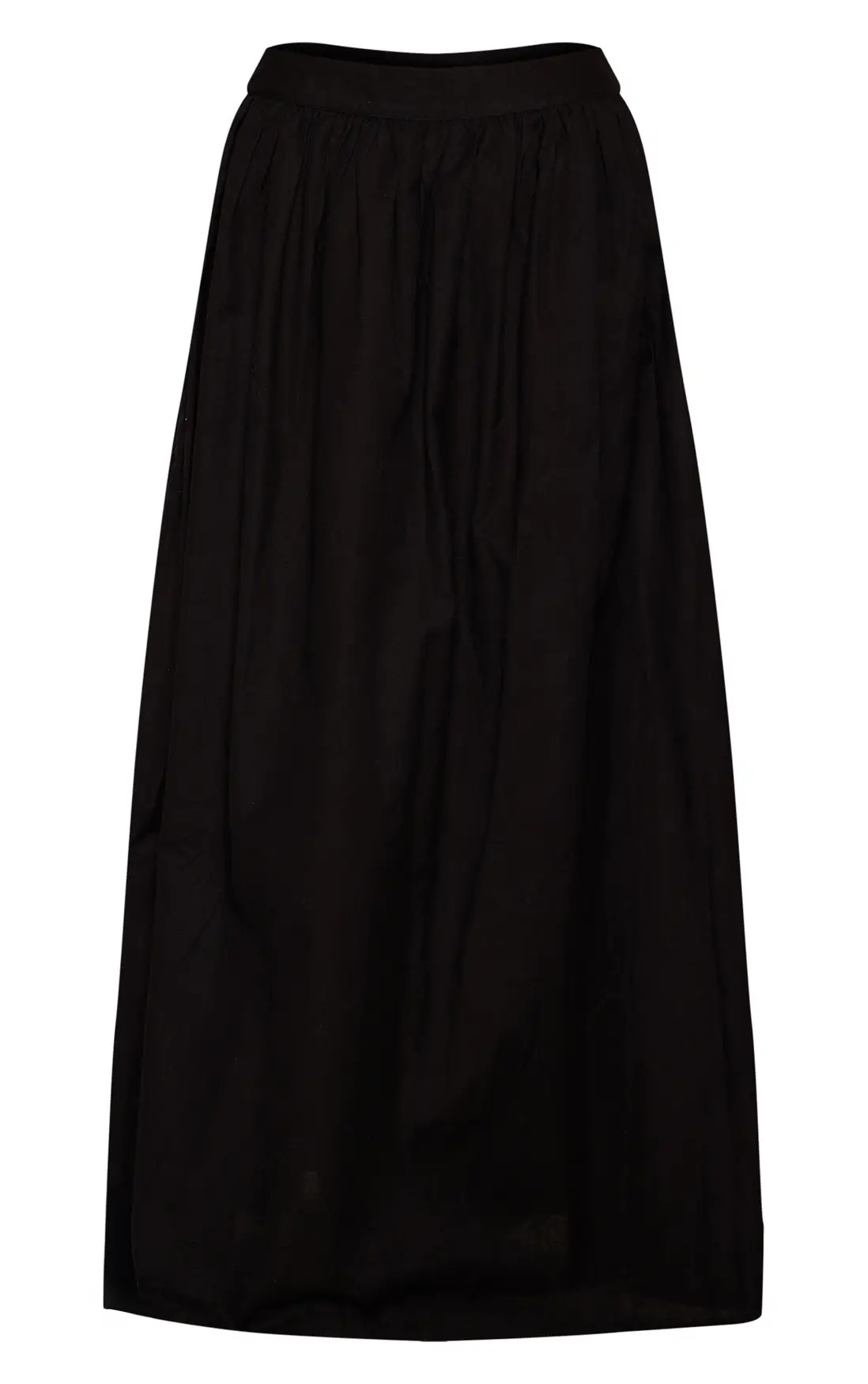 Black Cotton Pleated Maxi Skirt Co-ord | PrettyLittleThing USA | PrettyLittleThing US