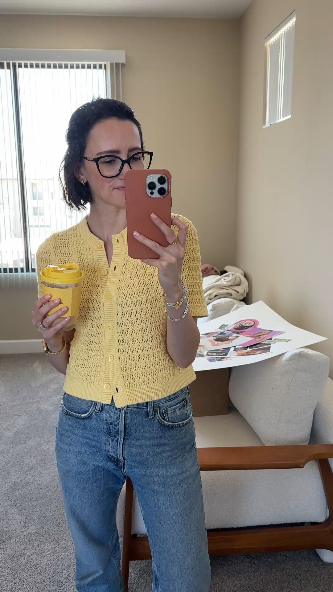 Happy Friday!! 💛☕️ hope you’re having a great day! My mom came to Lalaland with me this morning & it was her first time! She loved it ☺️ I wore this butter yellow cardigan to have a matching Lala moment 🌼 wearing an XS 

#LTKootd #LTKstorytime #LTKdayinmylife