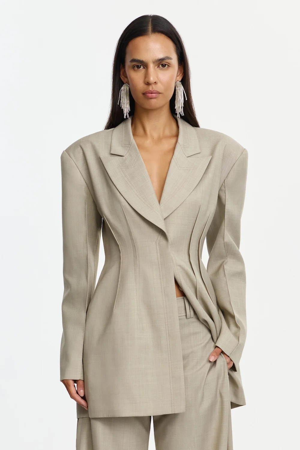 Jared Blazer in Marle Taupe | Acler