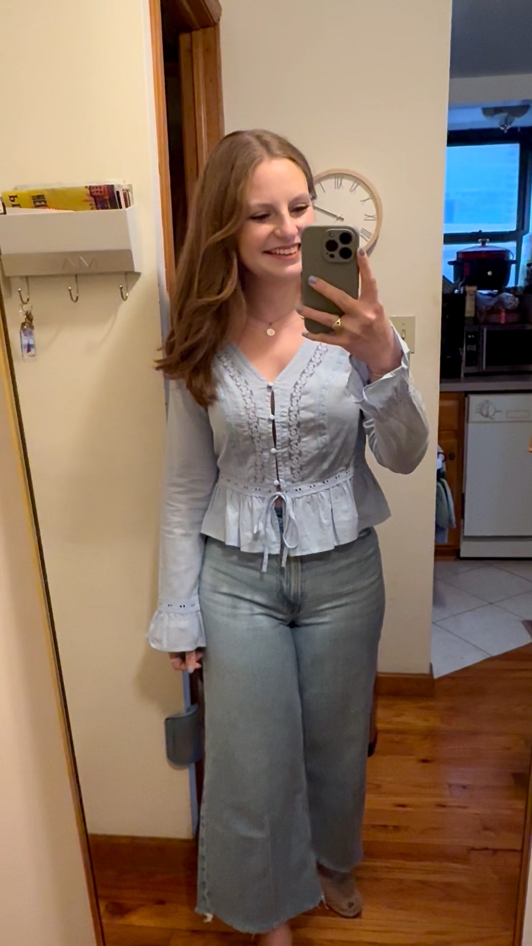 This Target top is so soft and has the prettiest lace trim. Only $28! Loving all the blue tops for spring. 

#LTKootd #LTKPetite