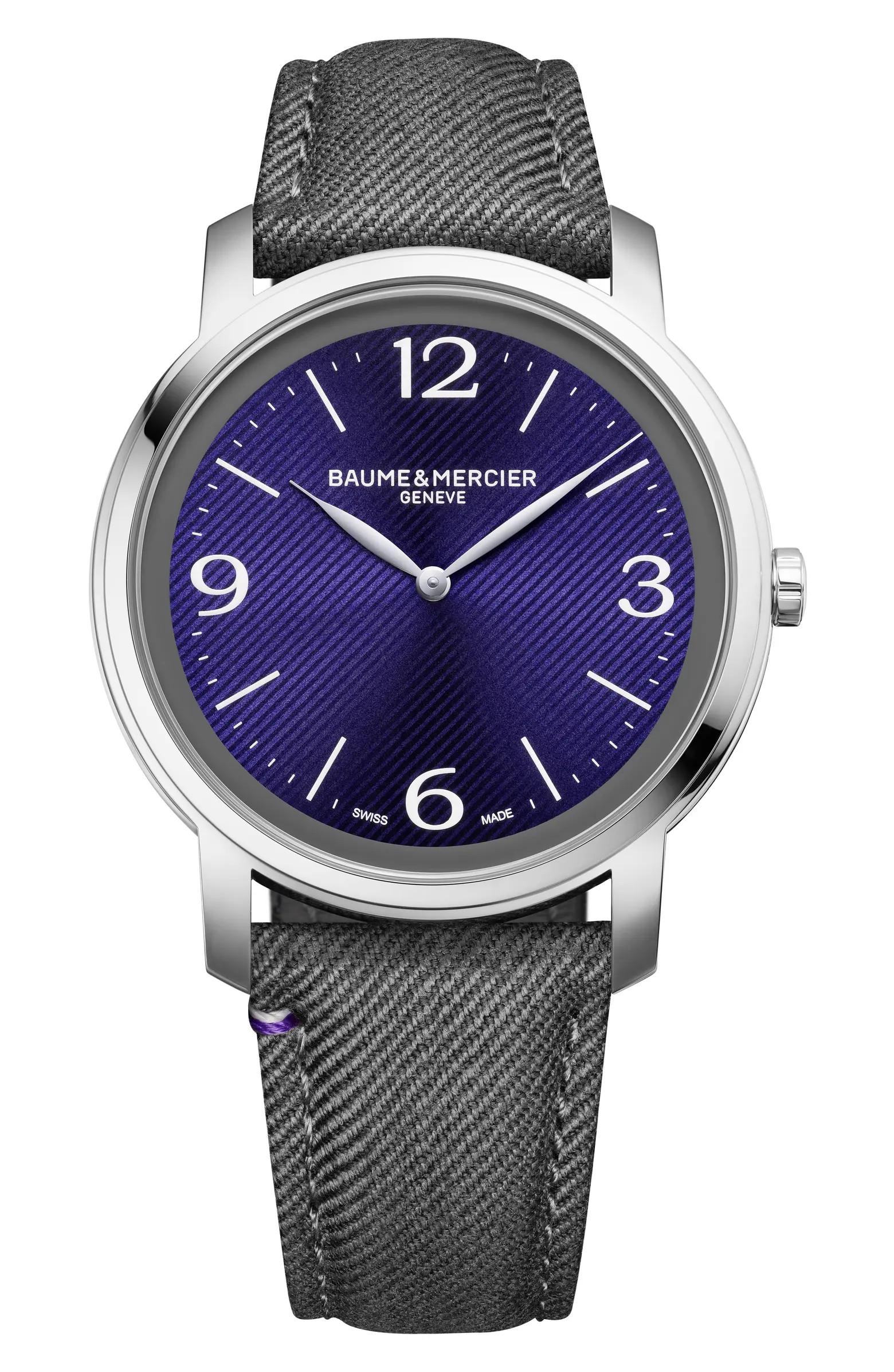 Baume & Mercier Classima Canvas Strap Watch, 42 mm | Nordstrom | Nordstrom