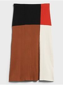 BR x HARBISON &#x26;#124 Color-Block Sweater Skirt with Slit | Banana Republic (US)