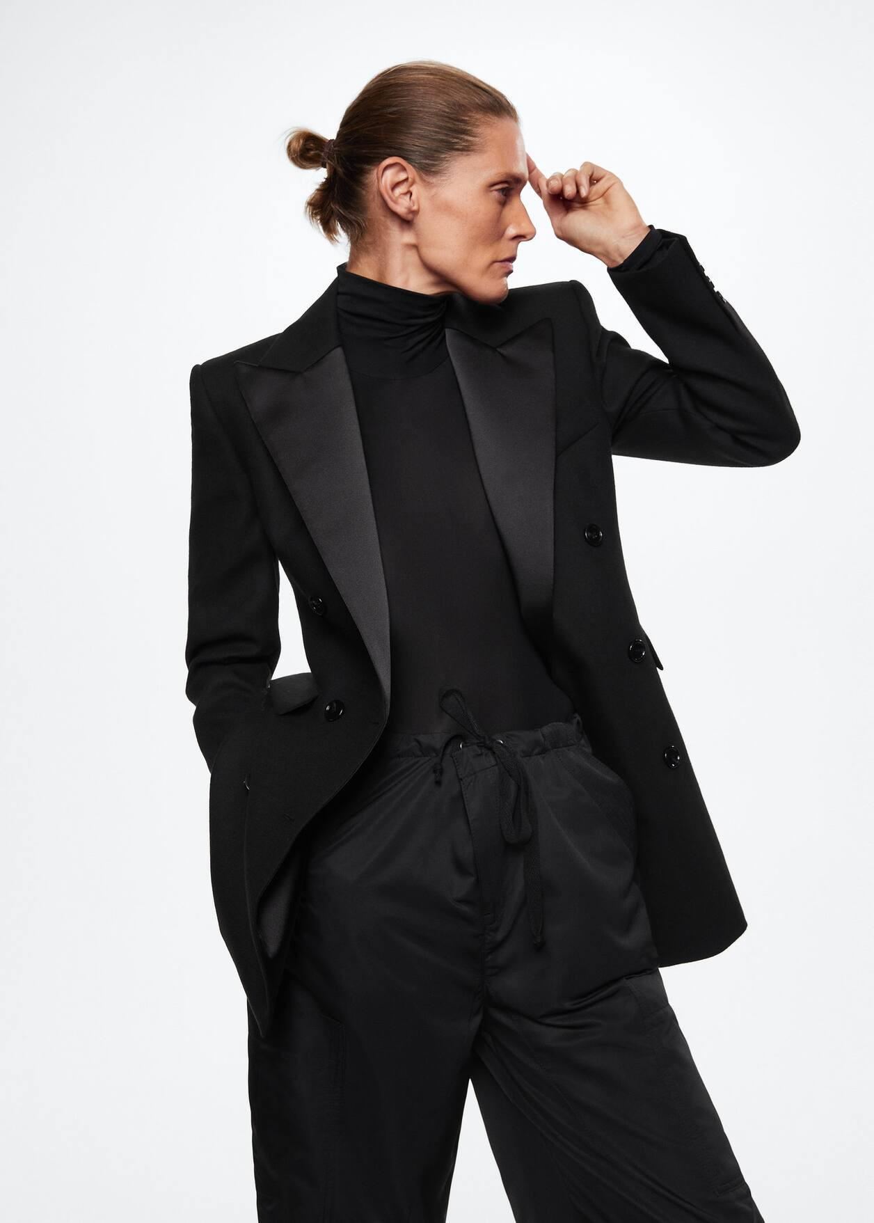 Satin lapels blazer | MANGO (US)