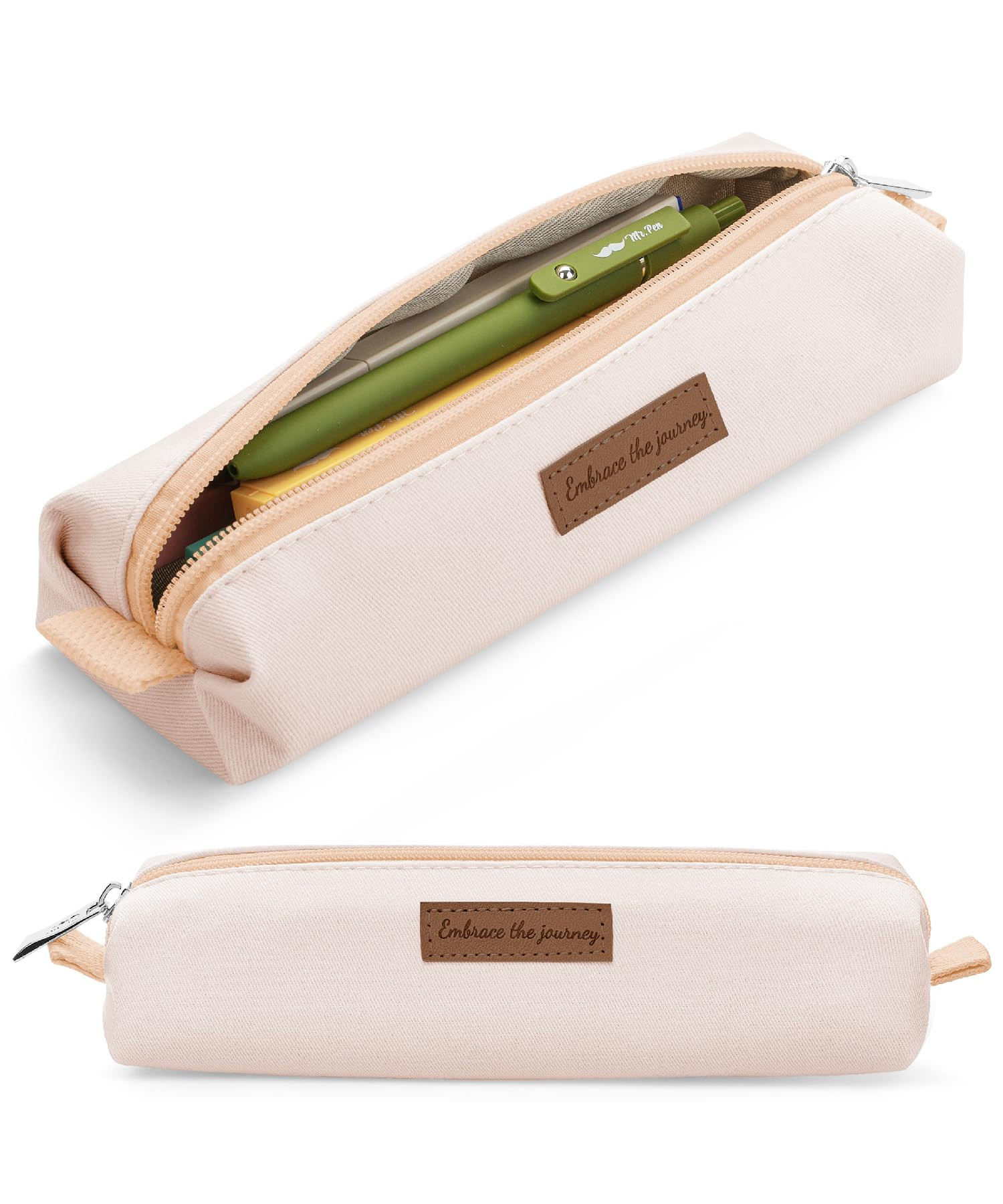Mr. Pen- Cute Pencil Case Pouch, Beige Color, Multipurpose Canvas Bible Pencil Pouch | Amazon (US)
