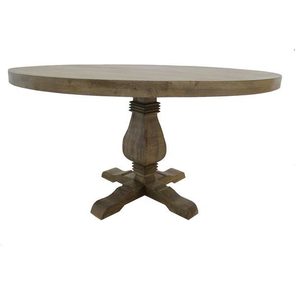 54 wide Farmhouse style Round Dining Table-Natural wood finish - Brown | Bed Bath & Beyond
