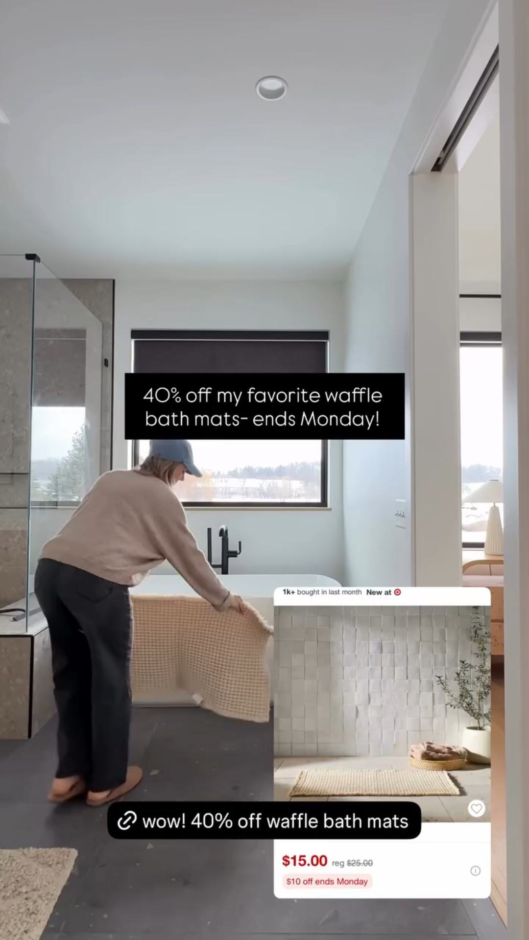 40% off my favorite waffle bath mats- ends Monday!