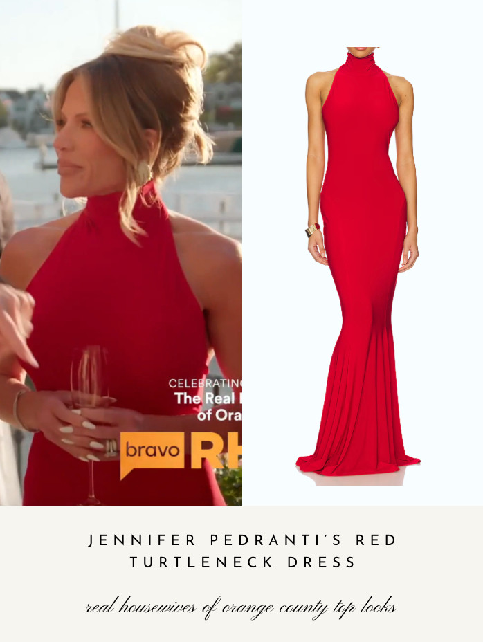 Jennifer Pedranti's Red Turtleneck Dress 

 