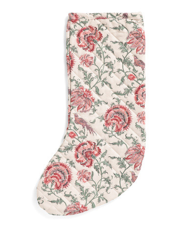 Vance Floral Block Print Stocking | TJ Maxx