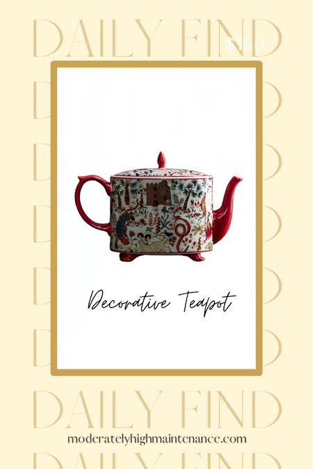 This adorable teapot from Anthropologie is a crowd pleaser and for sure will make great use in the kitchen!

Shop now!

#kitchendecor #kitchenessentials #teapot #decorativeteapot #patternteapot 

#LTKunder100 #LTKGiftGuide #LTKFind