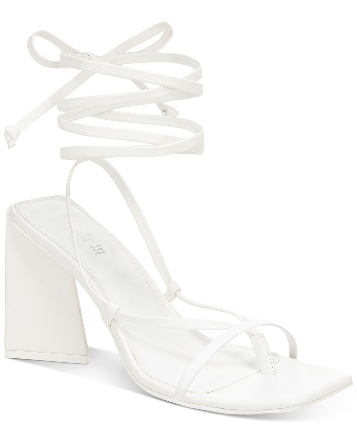 Bar Iii Alana Tie-Up Geo-Heel Sandals, Created for Macy's Women's Shoes | Macys (US)