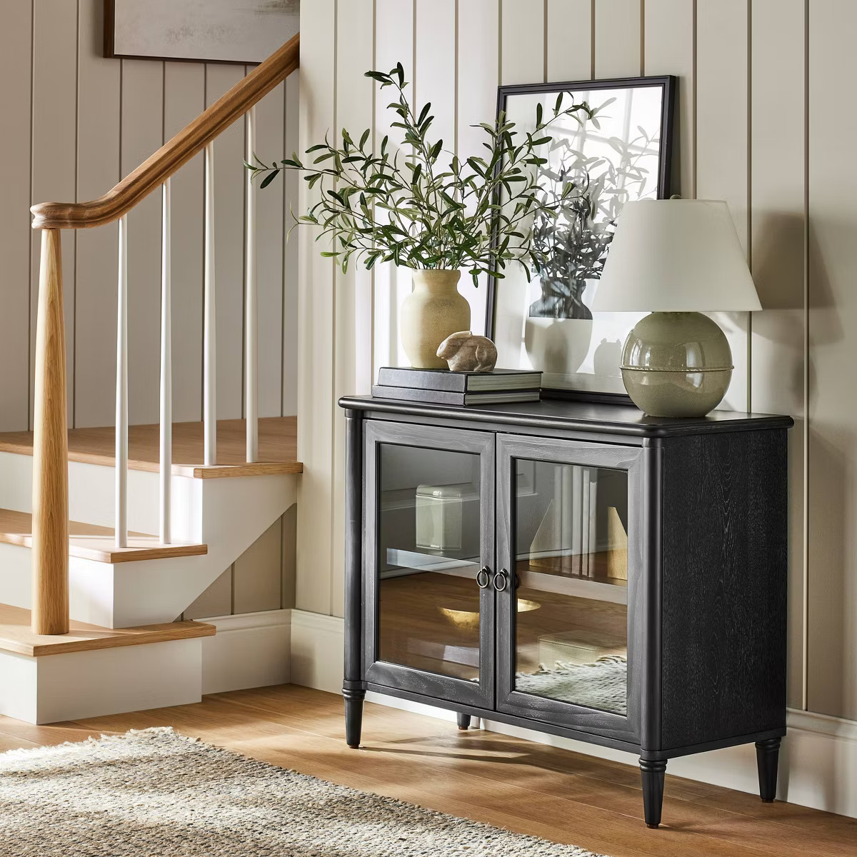 Killybrooke 2 Door Glass Cabinet Black - Threshold™ designed with Studio McGee | Target