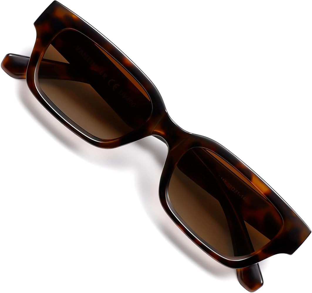 VANLINKER Polarized Trendy Small Skinny Square Cat Eye Sunglasses for Women Retro Vintage Shades ... | Amazon (US)