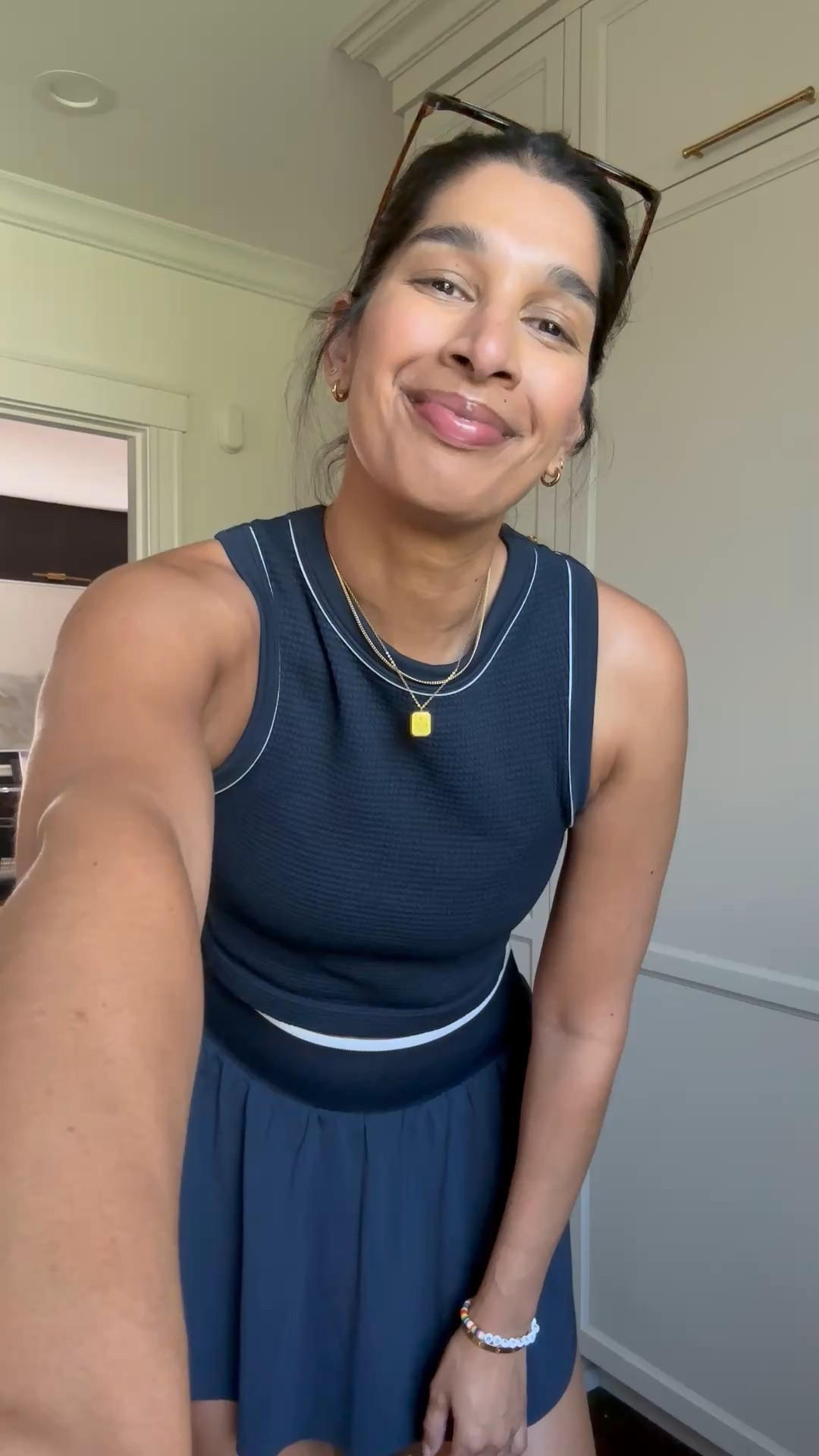 The cutest set all on sale!!! 

Top - Medium, I like my crops to not squeeze me
Skirt - XS, runs roomy in the waist 
Bra - Small, TTS #LTKWatchNow 

#LTKActive #LTKSaleAlert