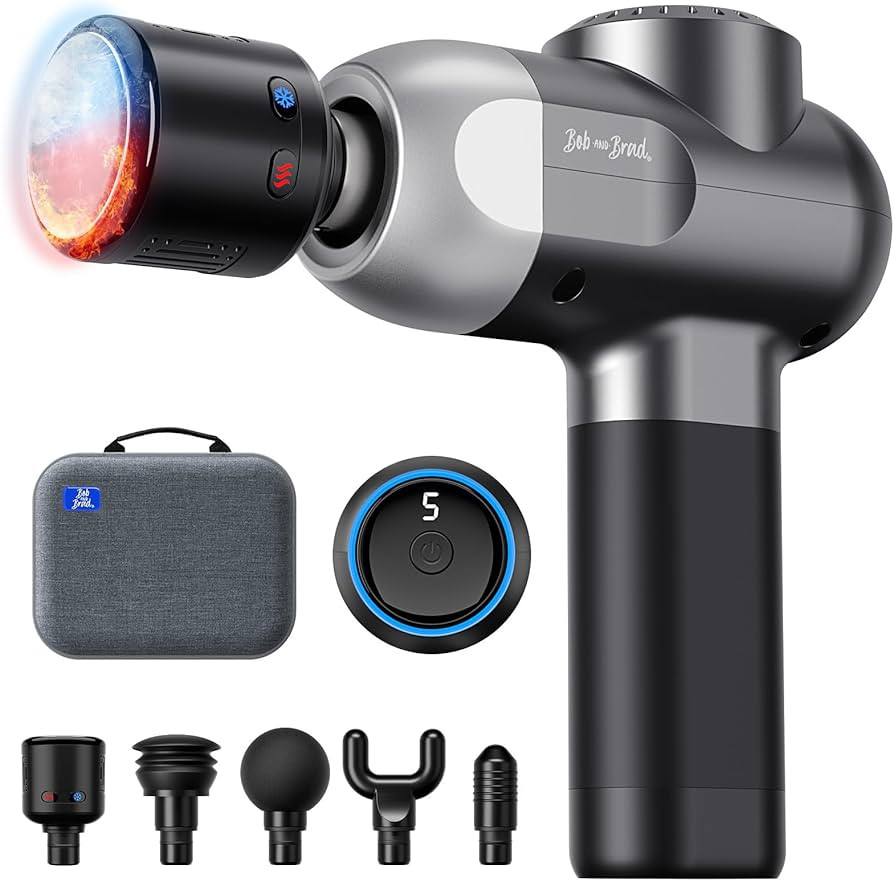 BOB AND BRAD C2 Pro Massage Gun with Heat and Cold Therapy, Mini Massager Gun Deep Tissue, Heated... | Amazon (US)