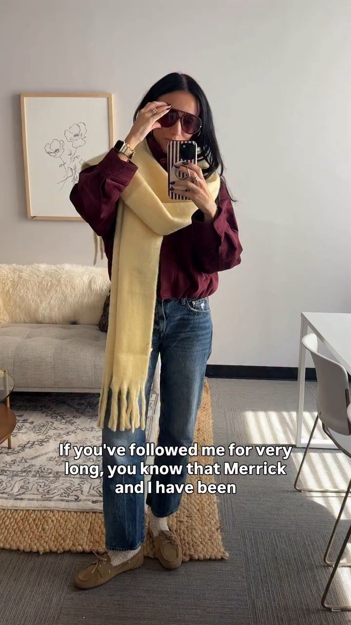 Hit save on this color combo 🫶🍷🧈 this jacket is from the @merricksart x @anthropologie collection and it’s so luxe. Fit is tts. Linking in LTK.
