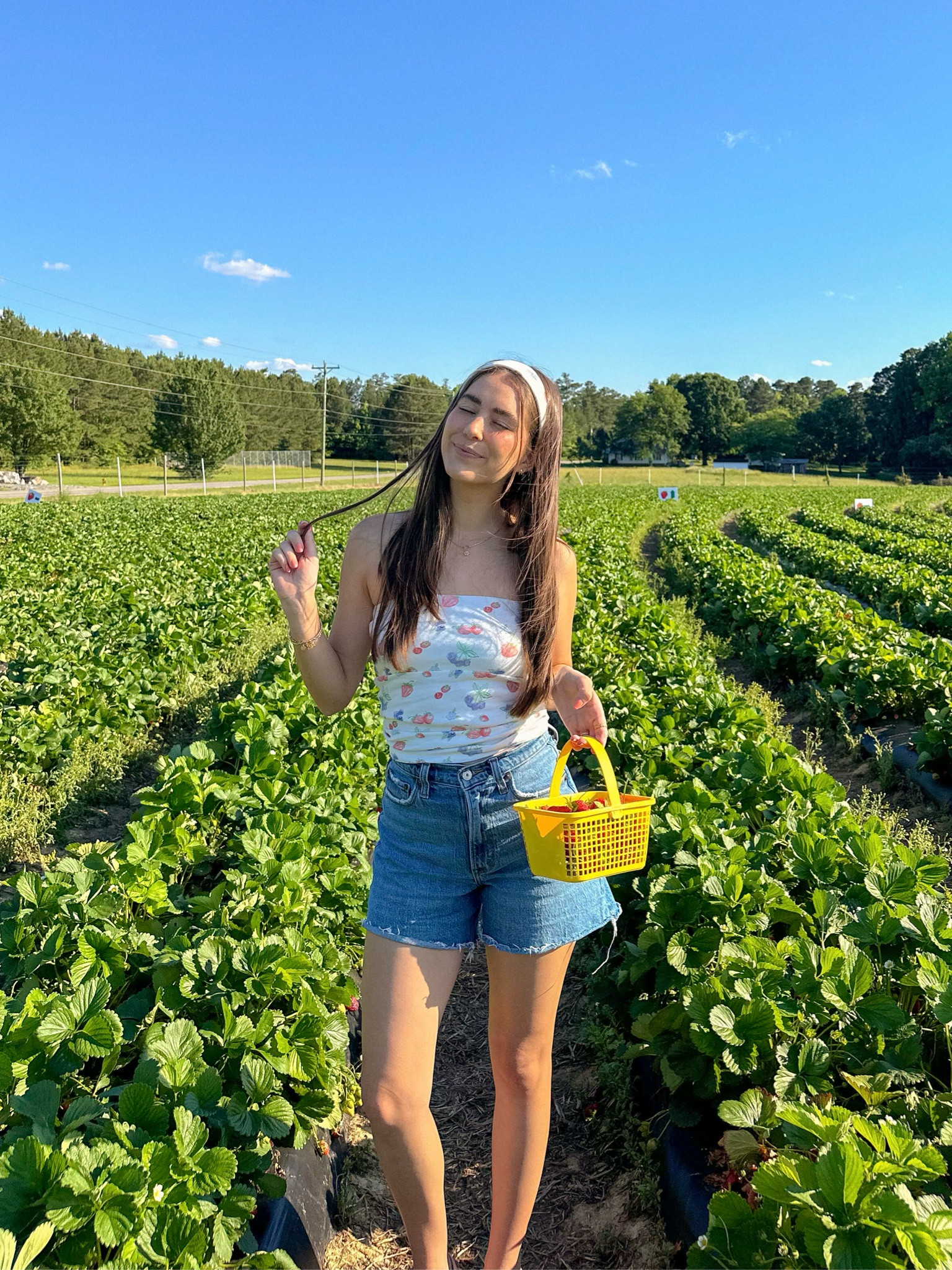 Strawberry picking outfit!🍓🌸 top is from Djerf so I linked a similar one!🫶🏼

#LTKStyleTip #LTKSeasonal #LTKFindsUnder50