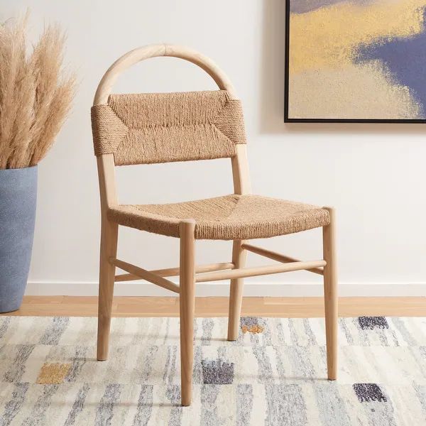 SAFAVIEH Home Collection Ottilie Dining Chair - 19" W x 19" D x 37" H - Natural | Bed Bath & Beyond