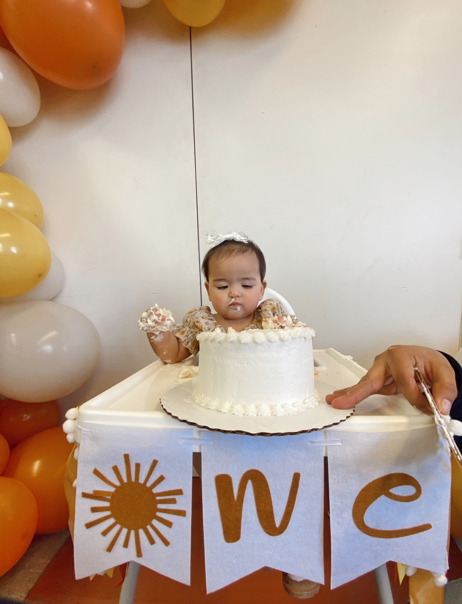 First Trip Around the Sun Party ☀️ Sunshine 1st Birthday 🎂 you are my sunshine baby girl high chair banner 🧡 

#LTKbaby #LTKkids