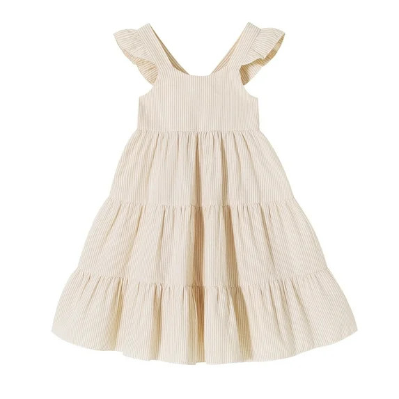 Happy Town Kids Toddler Girls Dress Princess Sleeveless Beach Butterfly Sundress | Walmart (US)