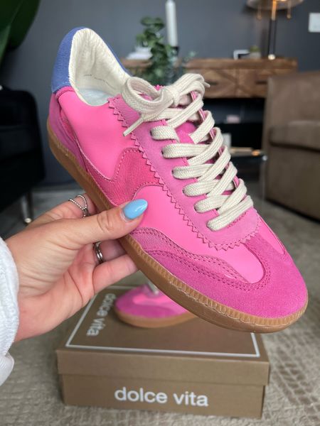 The way I am OBSESSED With these pink Dolce Vita sneakers 

#LTKstyletip #LTKshoecrush