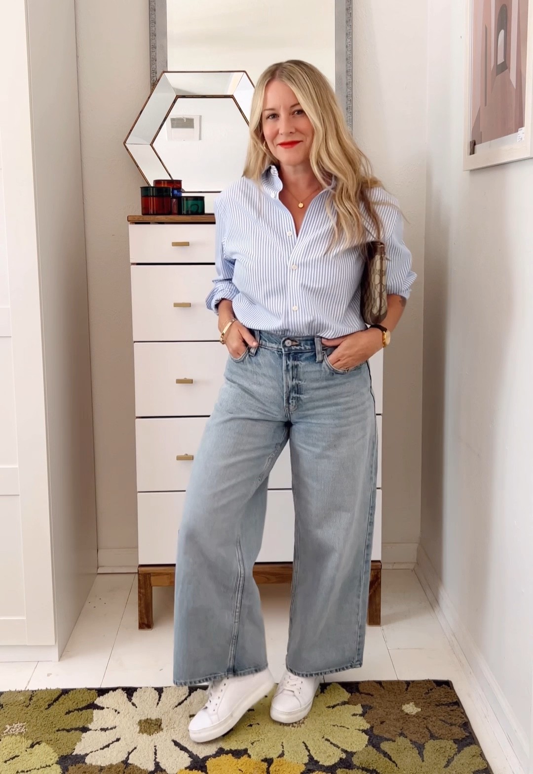 Relax! Dress down a button-up shirt by buying an oversized fit or sizing up, I stole this shirt from my boyfriend. 💁🏼‍♀️ Pair it with baggy, wide-leg denim and white trainers for an all around laid back look. 

#LTKSeasonal #LTKstyletip