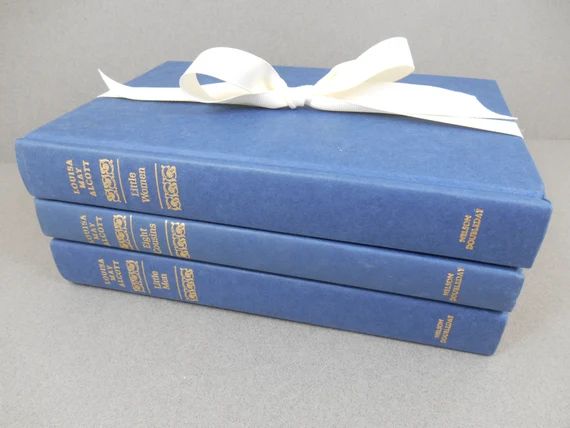 Louisa May Alcott Collection, Little Women, Little Men, Eight Cousins, Matching Blue Book Set of 3,  | Etsy (US)