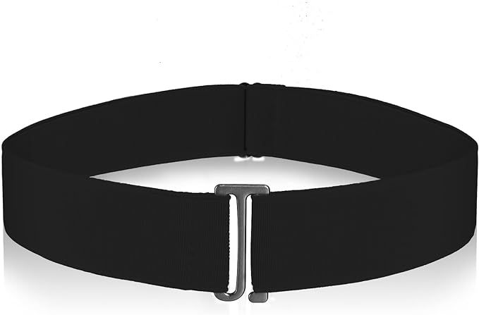 Women Adjustable Elastic Belt, Stretch Invisible Belt Flat Buckle Waist Belts No Show Belt for Pa... | Amazon (US)