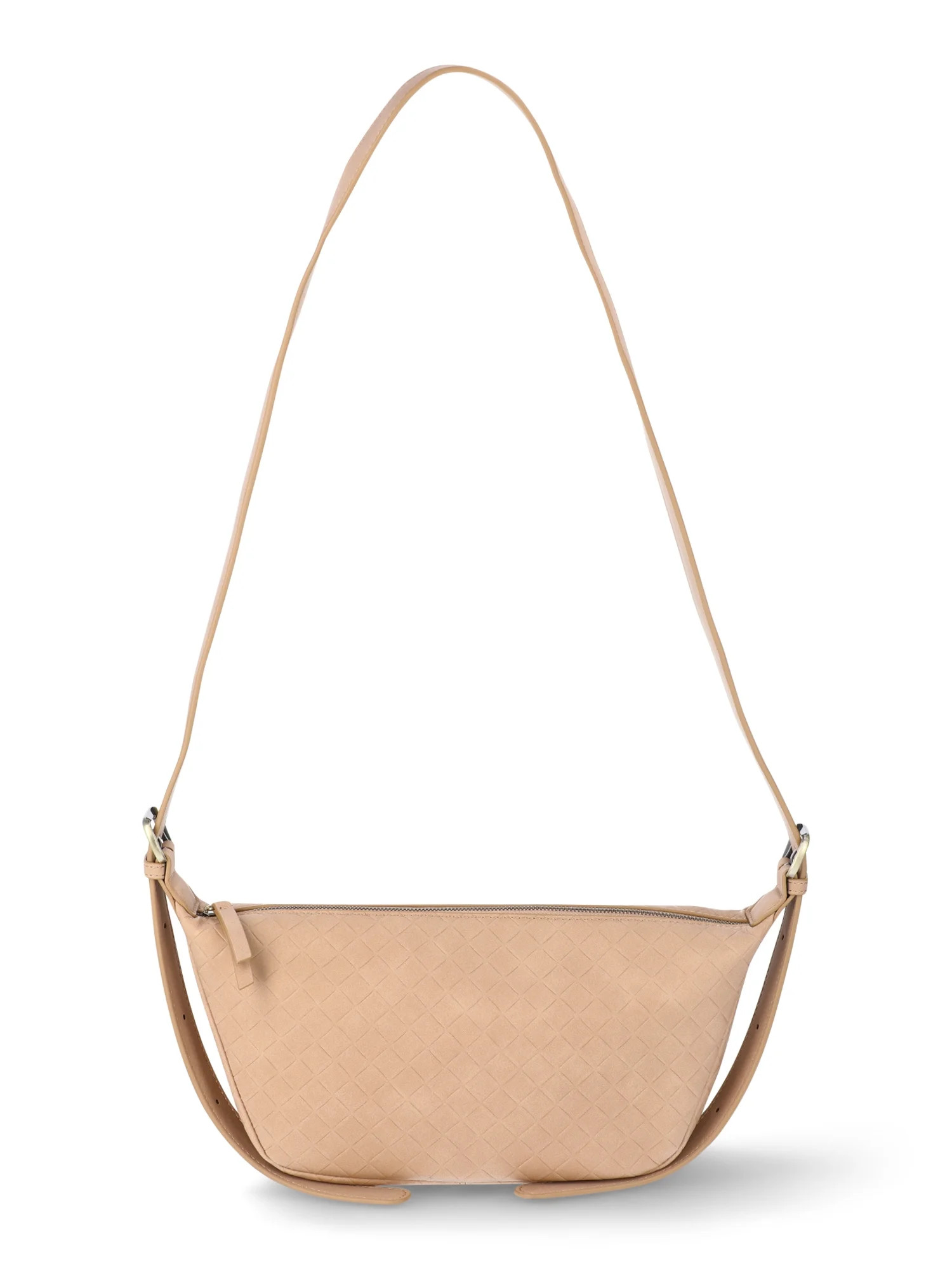Time and Tru Women's Bean Sling Crossbody Handbag, Mocha Splash | Walmart (US)