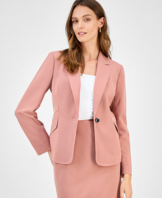 Kasper Women's One Button Notched Collar Blazer, Regular & Petite - Macy's | Macy's