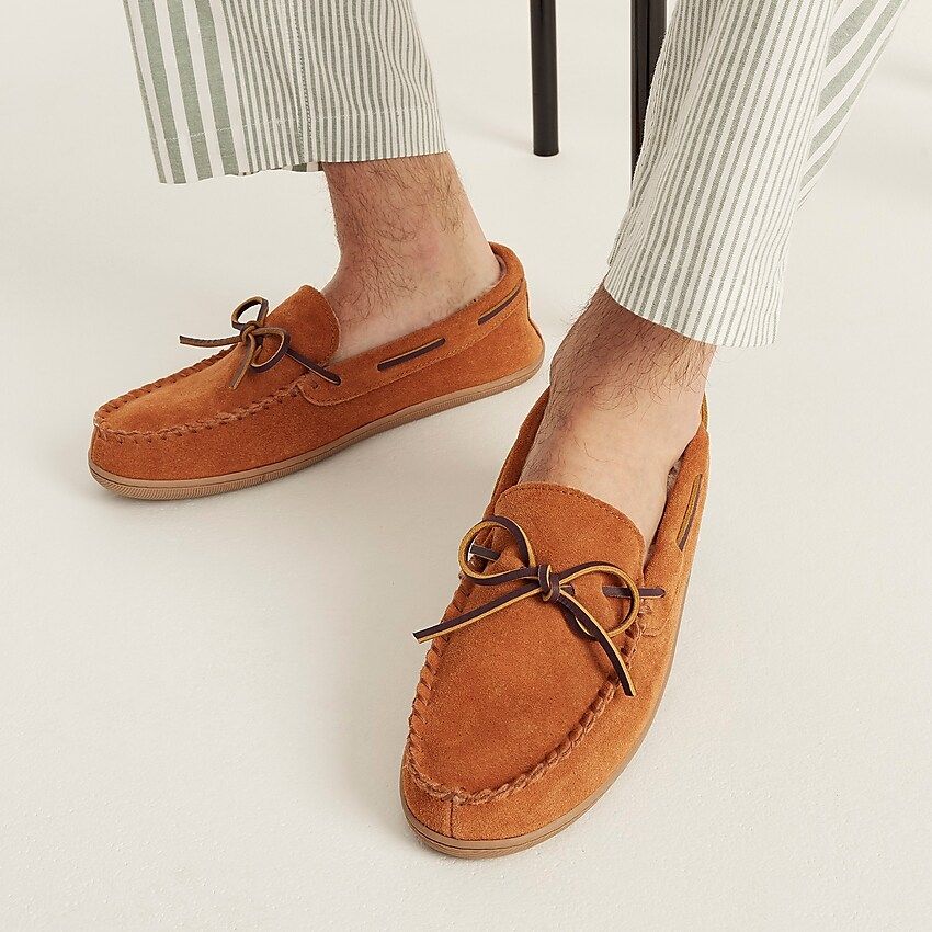 Classic suede moccasin slippers | J.Crew US