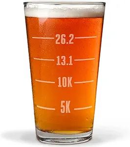 Gone For a Run Runner's Measurements Engraved Beer Pint Glass 16 oz. | Amazon (US)