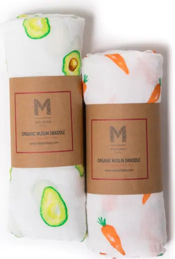 2-Pack Organic Muslin Swaddles | Nordstrom