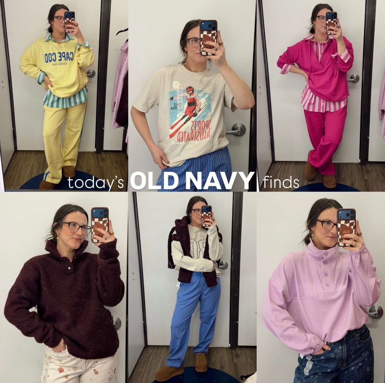 Ran into Old Navy today to try on some clothes and their lounge section has got it going on! I’ll be back to do a full on on those because the colors are beautiful 

SIZING recommend:
- Old Navy runs a little big on me but when I wash, I wash to intentionally shrink so then it’s perfect! 
- So with that being said, I recommend getting true to size and then letting a shrink a little in the wash, ONLY IF YOUR SHORT! If your tall and shrink it yourself, pants and sleeve will be too short for you after 

Also, a lot of these pieces are on sale right now 

#LTKPetite #LTKmomlife #LTKSaleAlert