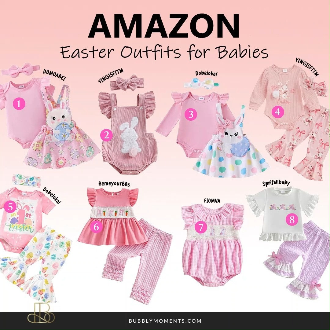 Celebrate Easter with the cutest baby outfits perfect for spring. These adorable styles are great for Easter Sunday, family photos, egg hunts, and special moments with loved ones. From soft rompers to sweet dresses and bunny-inspired sets, these outfits are designed to keep your little one comfortable while looking extra cute.
Light fabrics and pastel colours make them perfect for the spring season. Whether you’re planning Easter pictures, a family brunch, or simply dressing your baby in something festive, these outfits are a lovely choice. They also make a thoughtful gift for new parents who love stylish and cosy baby clothes.
Save this post for Easter outfit inspiration and discover more cute baby fashion finds for the season.
#LTKootd #LTKBaby #LTKSeasonal #EasterBaby #BabyEasterOutfit #BabyFashion #SpringBabyOutfit #BabyOOTD #CuteBabyClothes #BabyRomper #BabyDress #BabyStyle #AmazonFinds #AmazonBaby #SpringOutfits #BabyOutfitIdeas #MomFinds #NewMomLife #BabyEssentials #EasterStyle #BabyPhotoOutfit #BabyClothes #MomLife #BabyStyleInspo #SpringStyleBaby 🐣🌸 

 