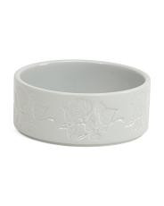 5in Rose Engraved Ceramic Pet Bowl | TJ Maxx