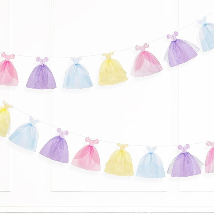Cheerland Ball Gown Princess Party Banner Royal Theme Decorations Dress Cutout Garland for Birthd... | Amazon (US)