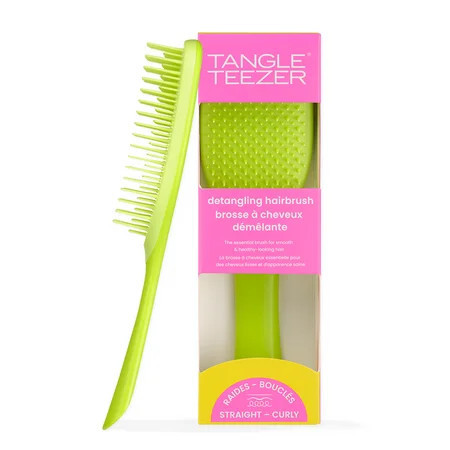 Tangle Teezer Essential Detangler Brush for Wet & Dry Hair, Neon Green | Walmart (US)