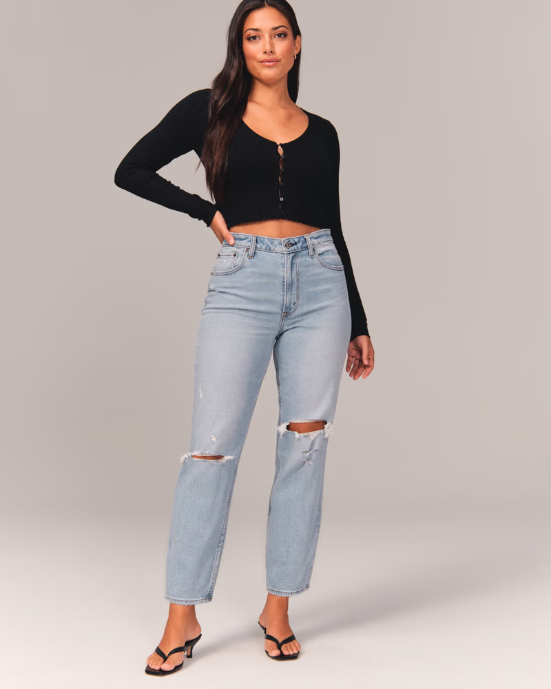 Curve Love High Rise Mom Jeans | Abercrombie & Fitch (US)